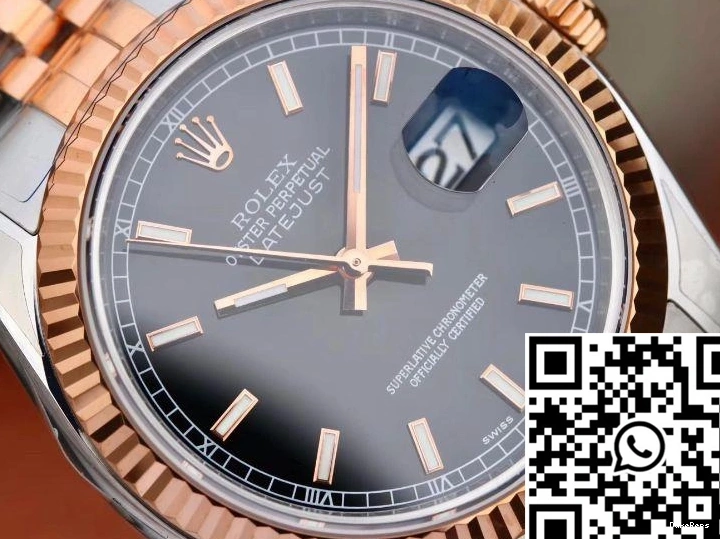 36MM AR Rolex Dial Black Datejust 126231 Factory 1006